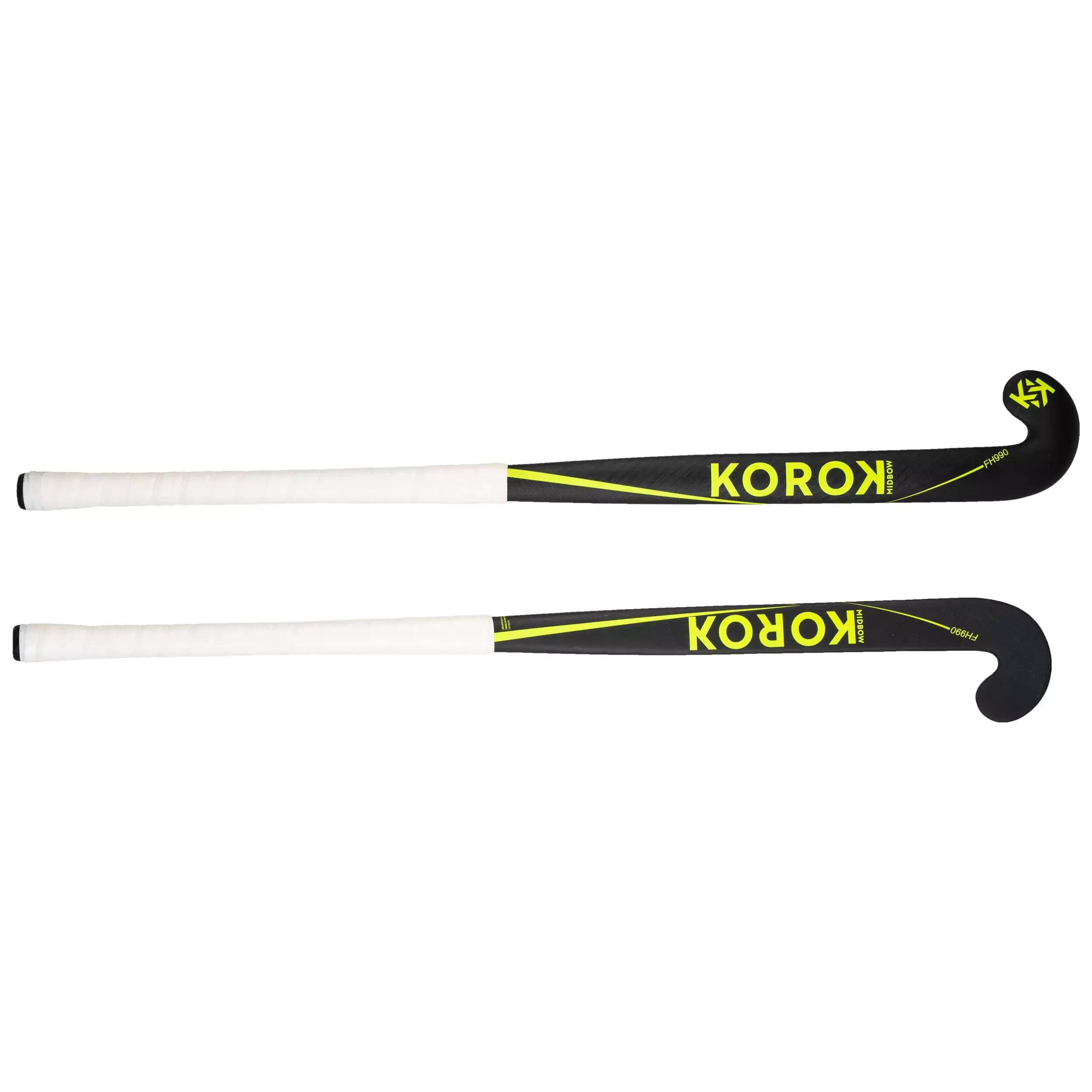FH990 Adult Advanced 95% Carbon Field Hockey Mid Bow Stick - Yellow 2/9
