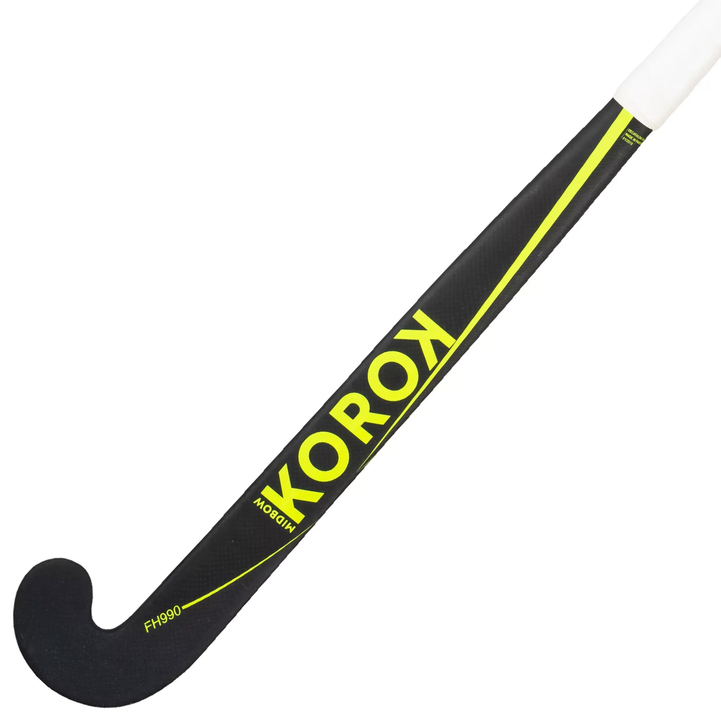 FH990 Adult Advanced 95% Carbon Field Hockey Mid Bow Stick - Yellow 9/9