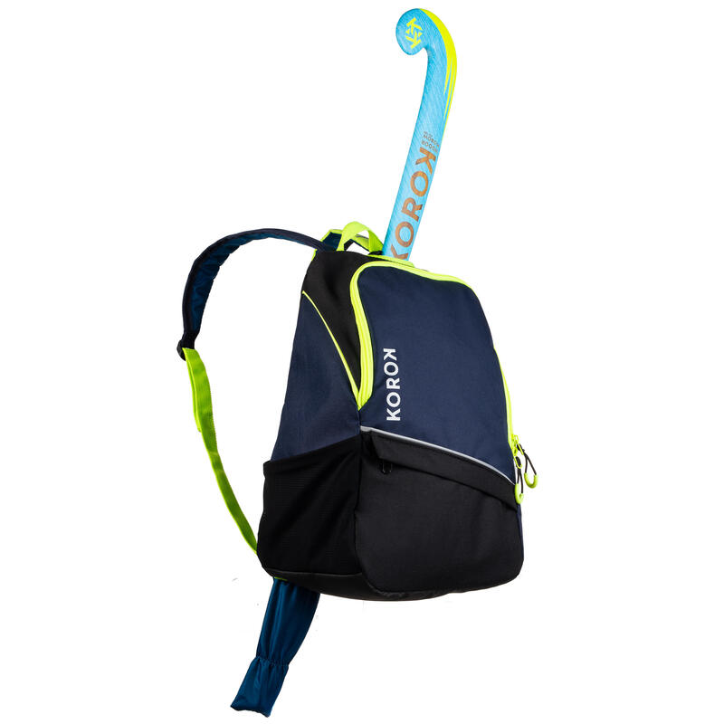 Zaino hockey su prato junior FH100 blu-giallo