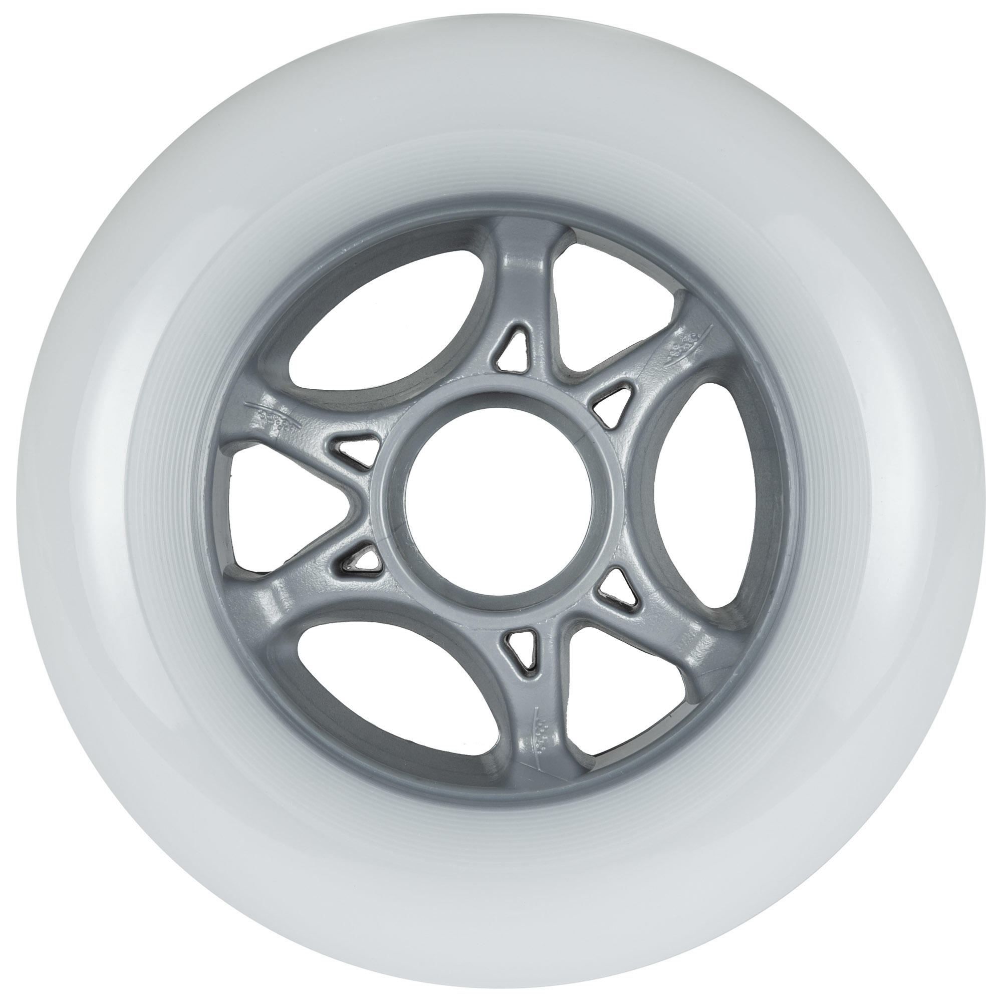 Infinity Adult Inline Skate Wheels 100 mm 85A Tri-Pack - White 2/5