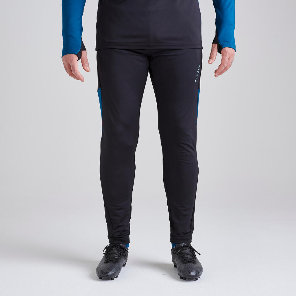 Adult Limited Edition Football Bottoms T500 - Black/Blue