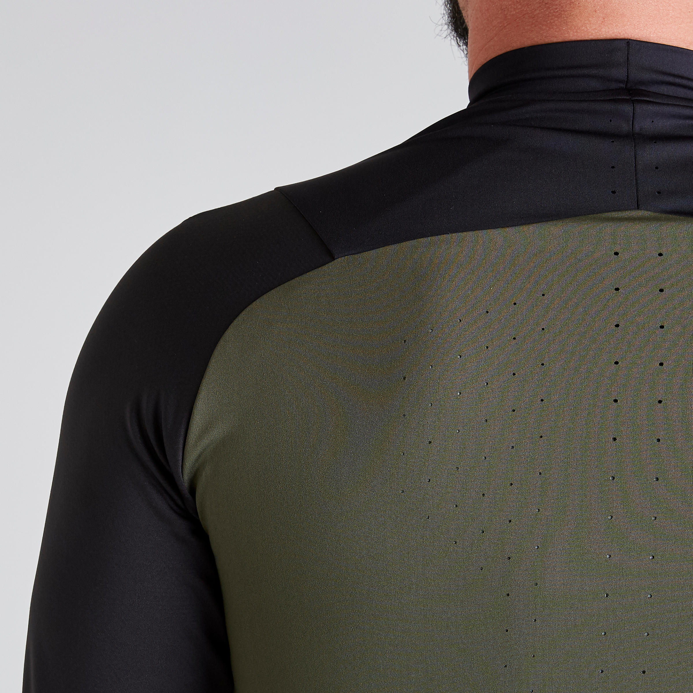 T500 Adult 1/2 Zip Limited Edition Football Training Sweatshirt - Black/Khaki 7/15