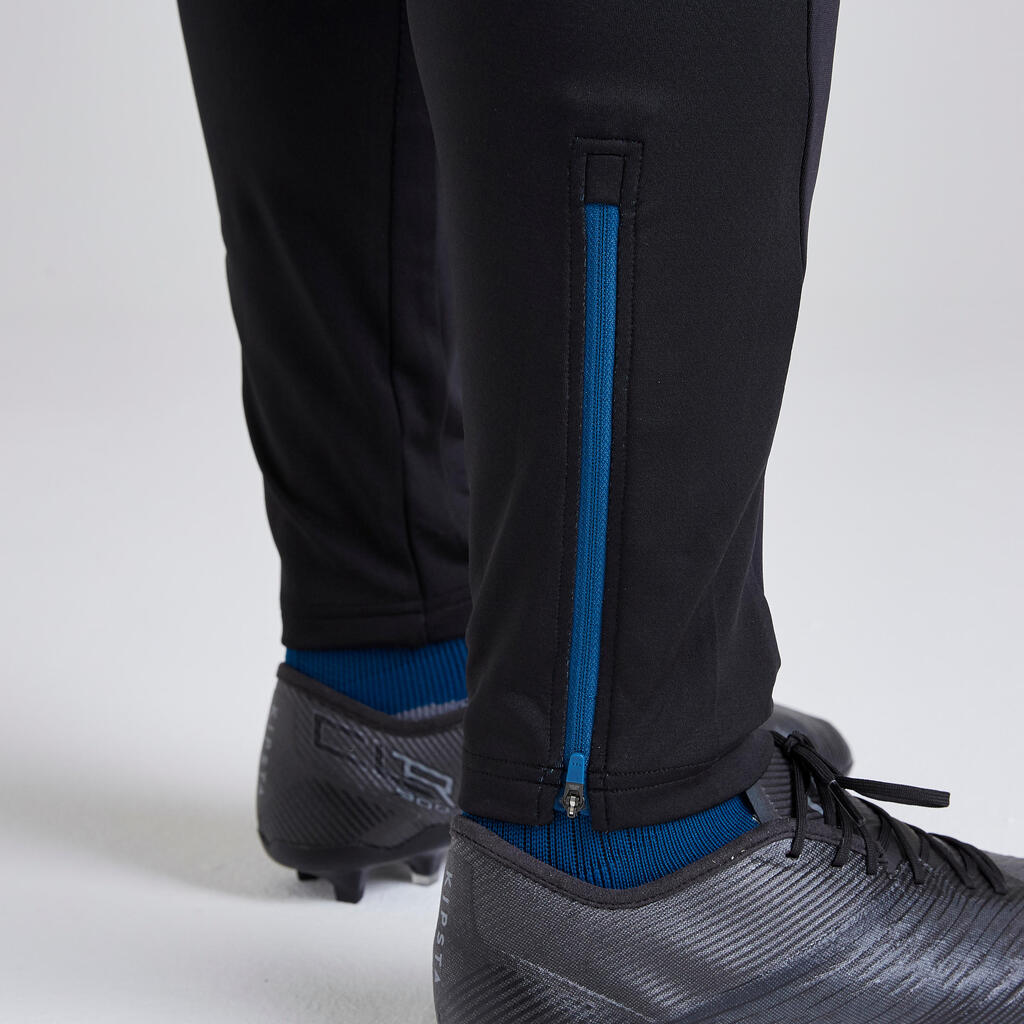 Adult Limited Edition Football Bottoms T500 - Black/Blue