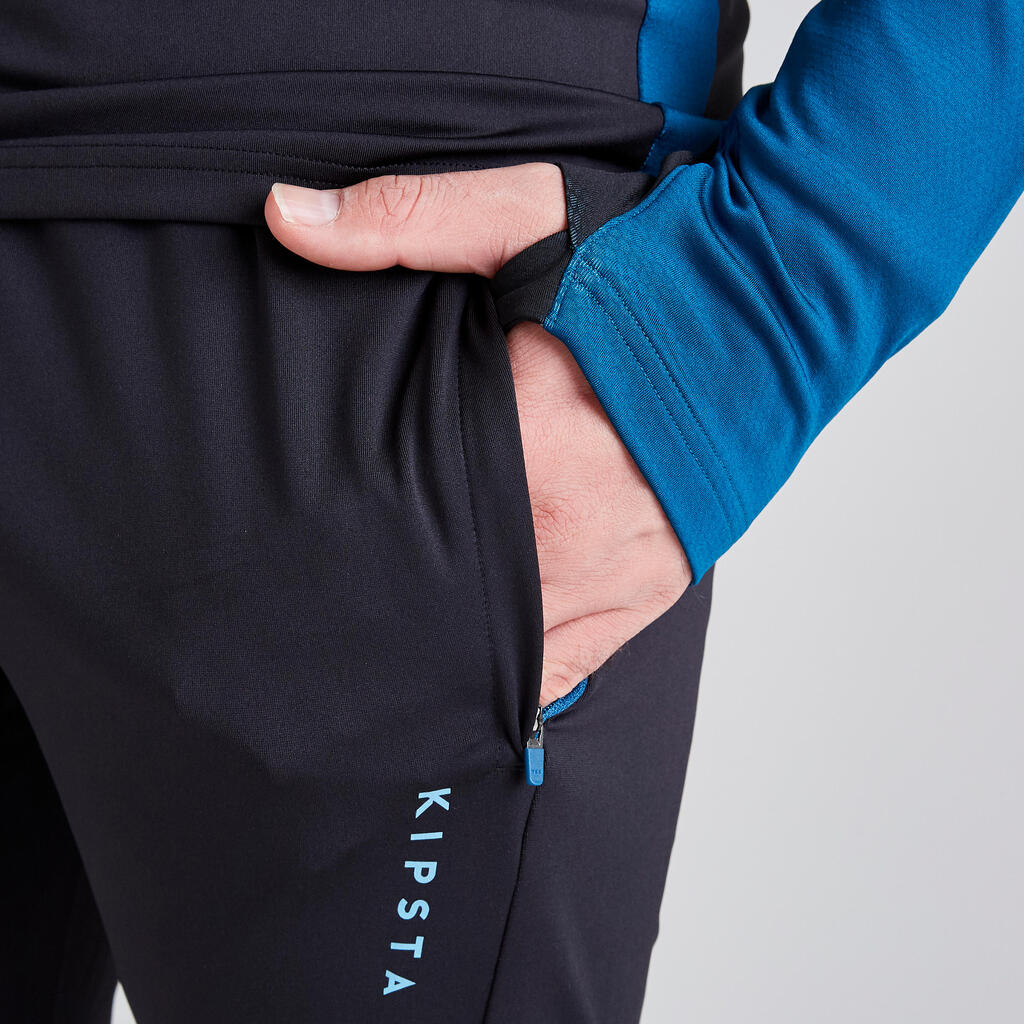 Adult Limited Edition Football Bottoms T500 - Black/Blue