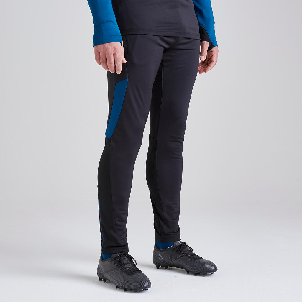 Adult Limited Edition Football Bottoms T500 - Black/Blue