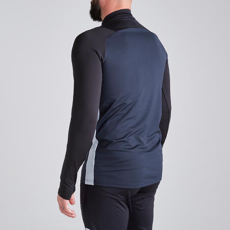 T500 Adult 1/2 Zipper Soccer Training Sweatshirt - Carbon Black