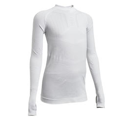 Sous-vêtement haut Keepdry 500 manches longues enfant football blanc