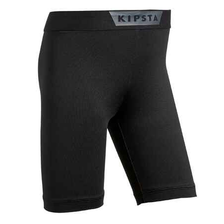 Pantaloneta interior térmica de fútbol para niños Kipsta Keepcomfort negro