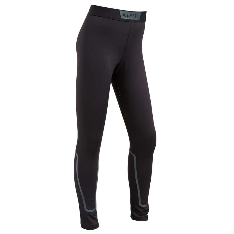 UNDERWEAR TEAM SPORT JUNIOR Football - Warm Kids' Keepdry 100 - Black KIPSTA - Football Clothing