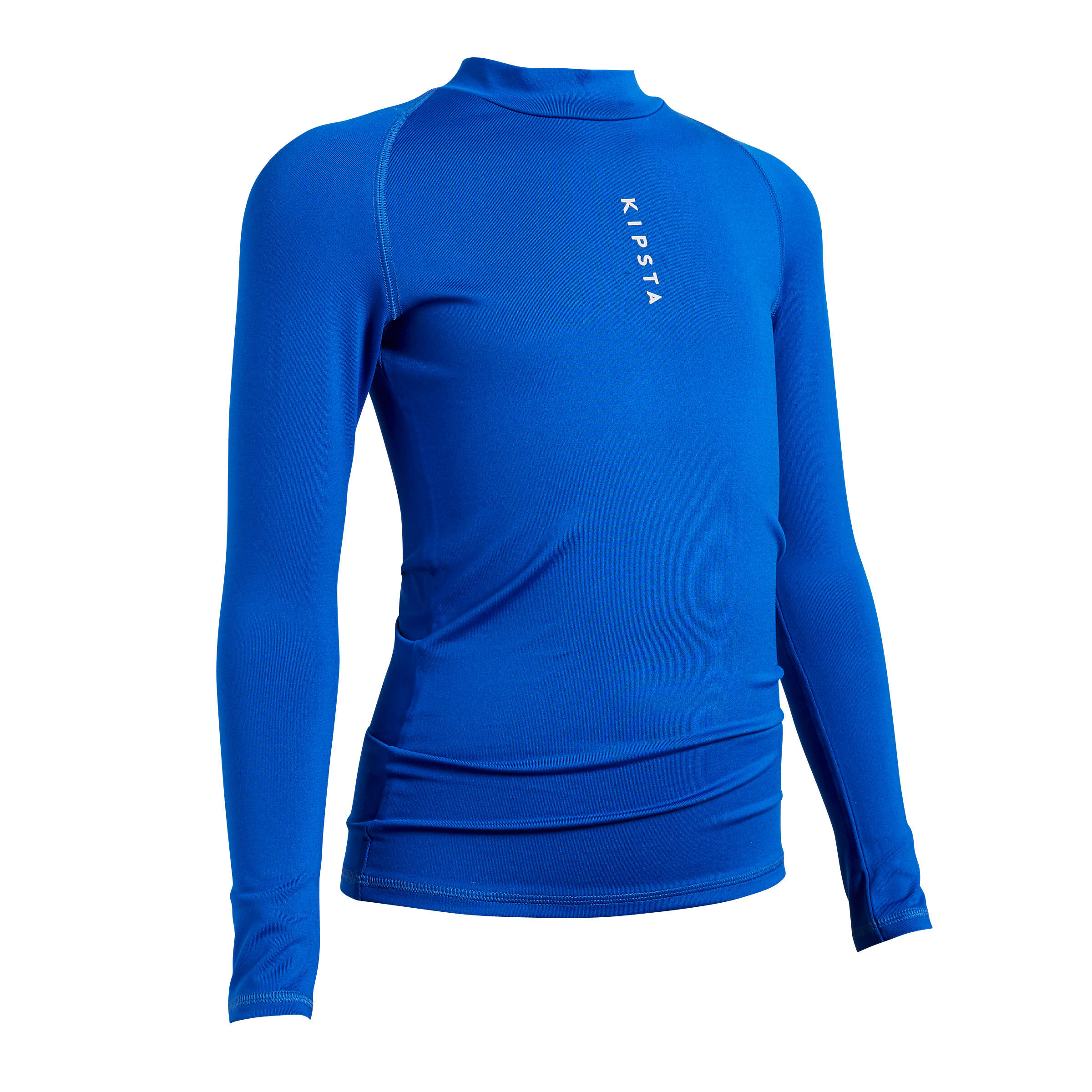 KIPSTA Kids' Long-Sleeved Thermal Base Layer Top Keepcomfort 100 - Blue