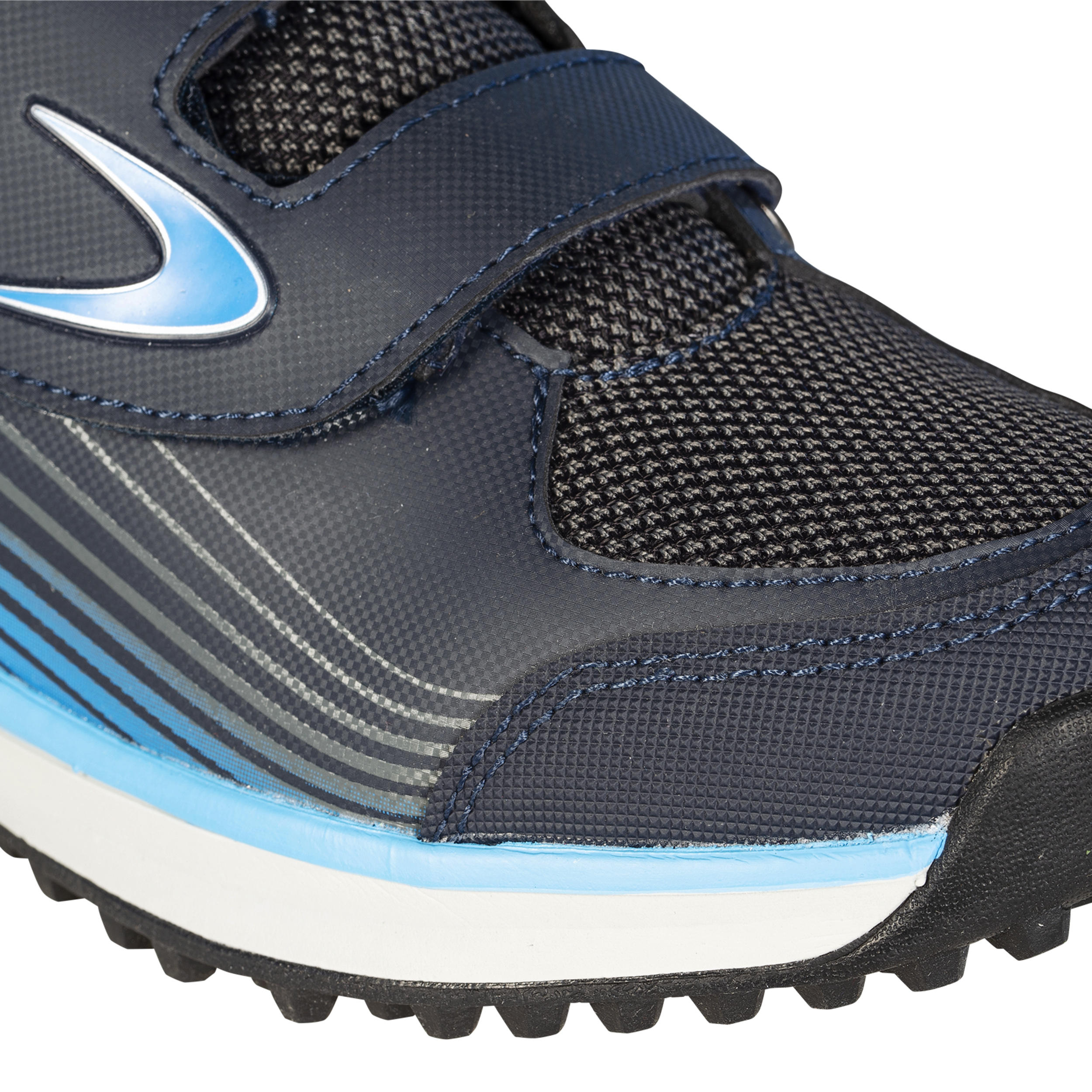 Kids' Low-Intensity Field Hockey Shoes Fix And Go - Blue/Grey 4/8