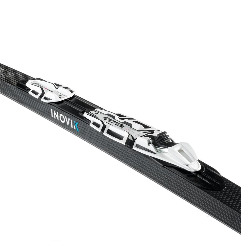 Schiuri schi fond 550 cu piei Camber MEDIU + legături XCELERATOR PRO