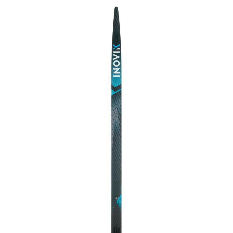 Schiuri schi fond 550 cu piei Camber MEDIU + legături XCELERATOR PRO