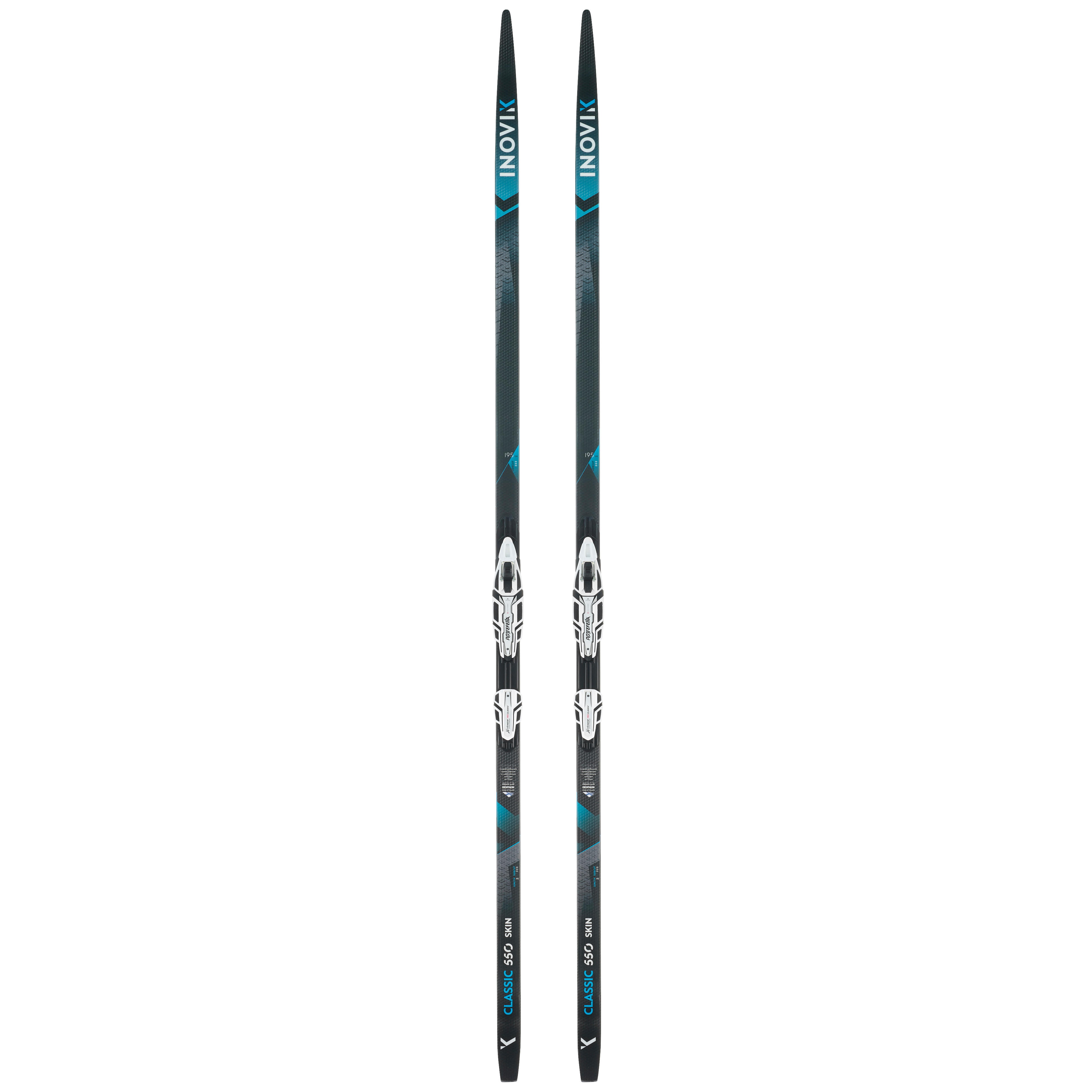 Schiuri clasice schi fond XC S 550 Camber SOFT cu piei + legături XCELERATOR decathlon.ro  Echipament pentru schi