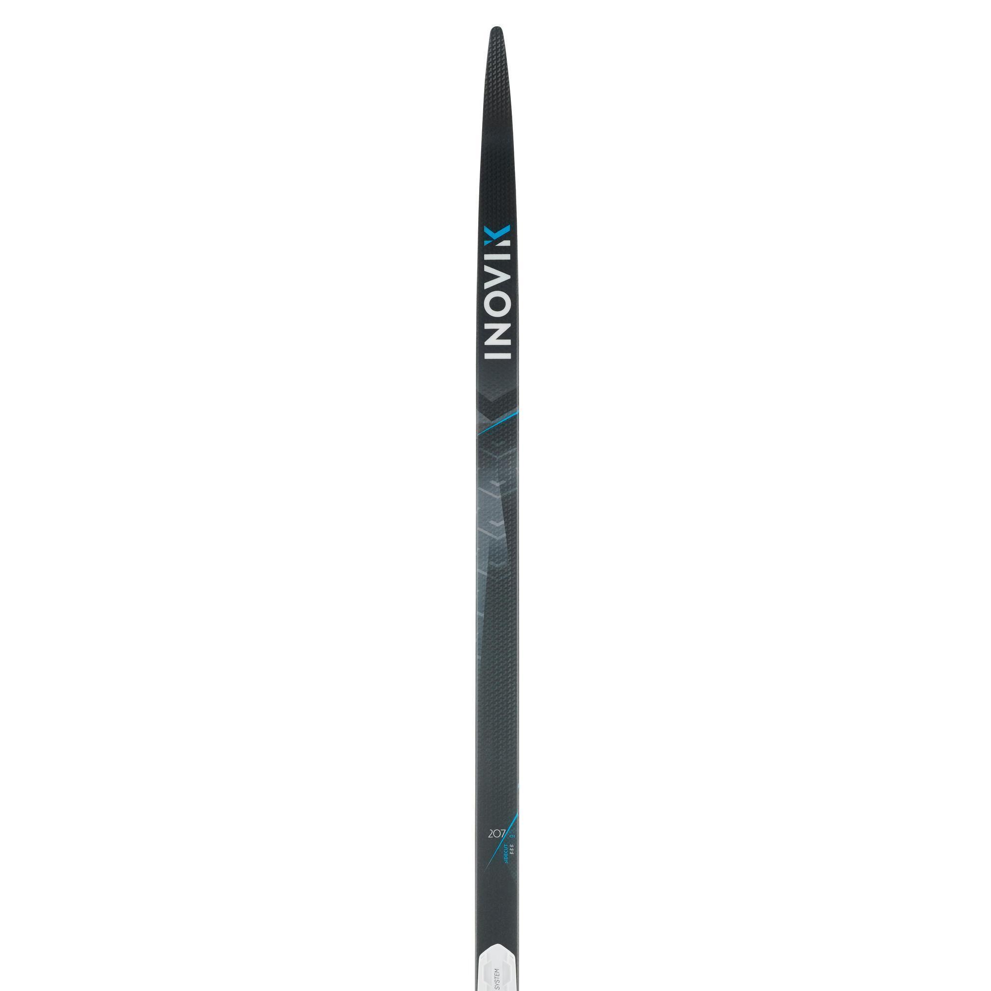 Classic cross country skis 900 with skins MED Camber+Rottefella Xcelerator bdgs 7/7