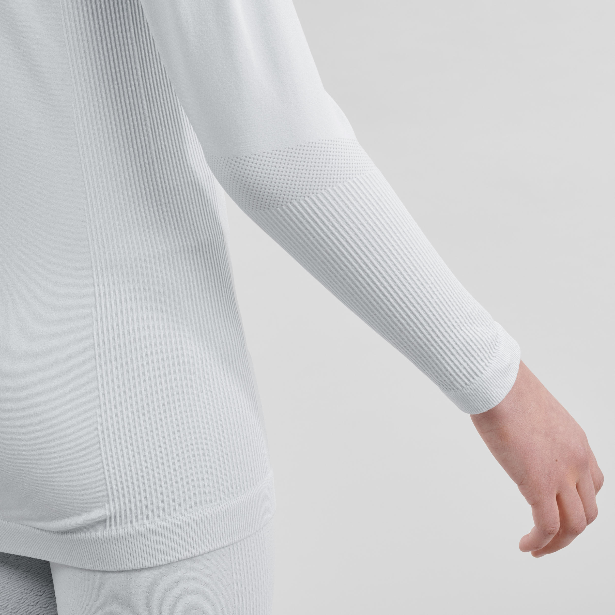 Kids' High-Tech Cross-Country Skiing Base Layer - UW 500 Grey - INOVIK
