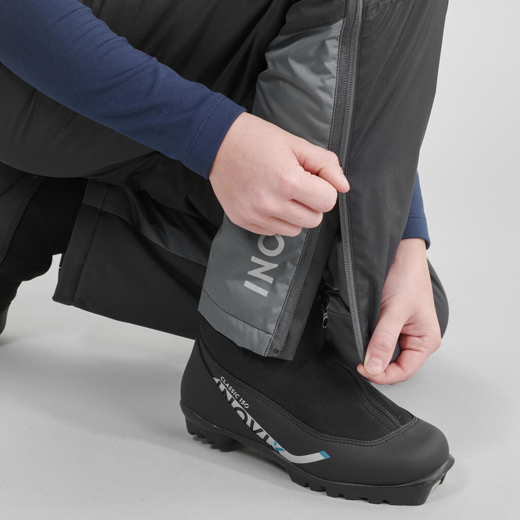 Bērnu distanču slēpošanas bikses “XC S 100”, pelēkas