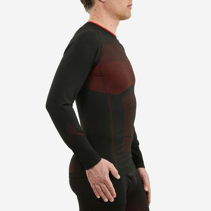 Sous-vêtement de ski thermique homme, 900 noir et rouge