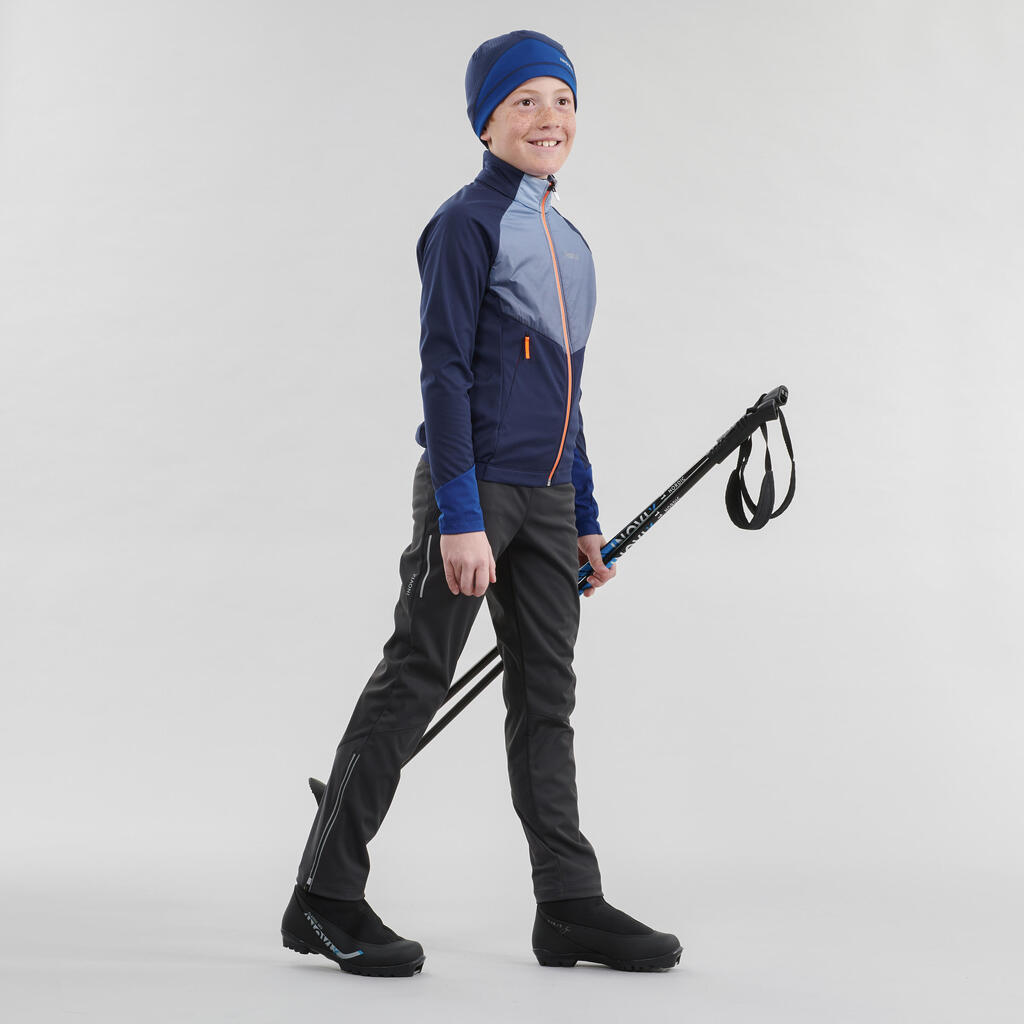 PANTALONE XC S 500 ZA KROS KANTRI SKIJANJE DEČJE - CRNE