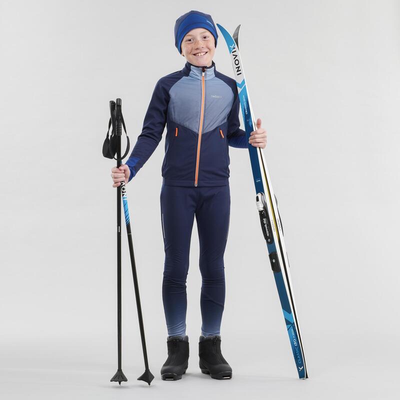 Veste de ski de fond bleu XC S JACKET 550 enfant