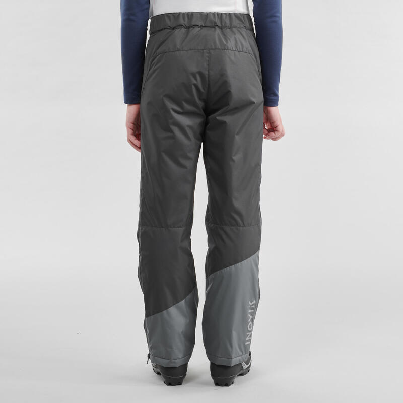 Calças quentes de Ski de Fundo Criança XC S PANT 100 Cinza