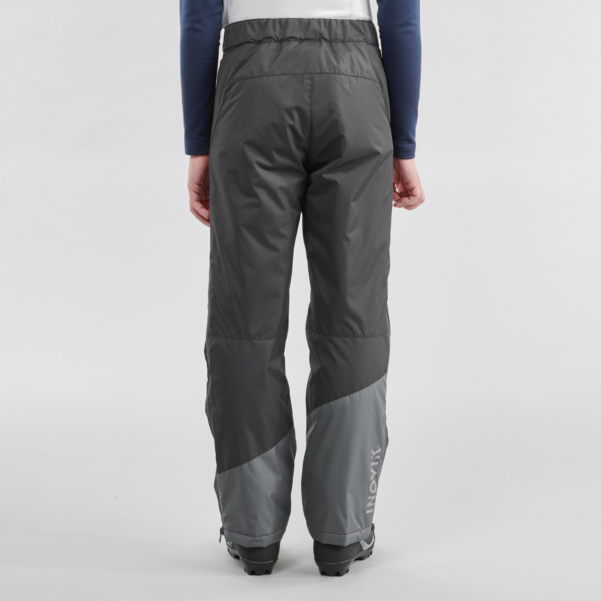 XC S PANT 100 children's warm grey cross-country ski pants