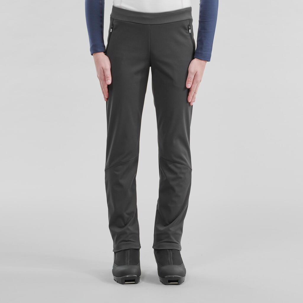 PANTALONE XC S 500 ZA KROS KANTRI SKIJANJE DEČJE - CRNE