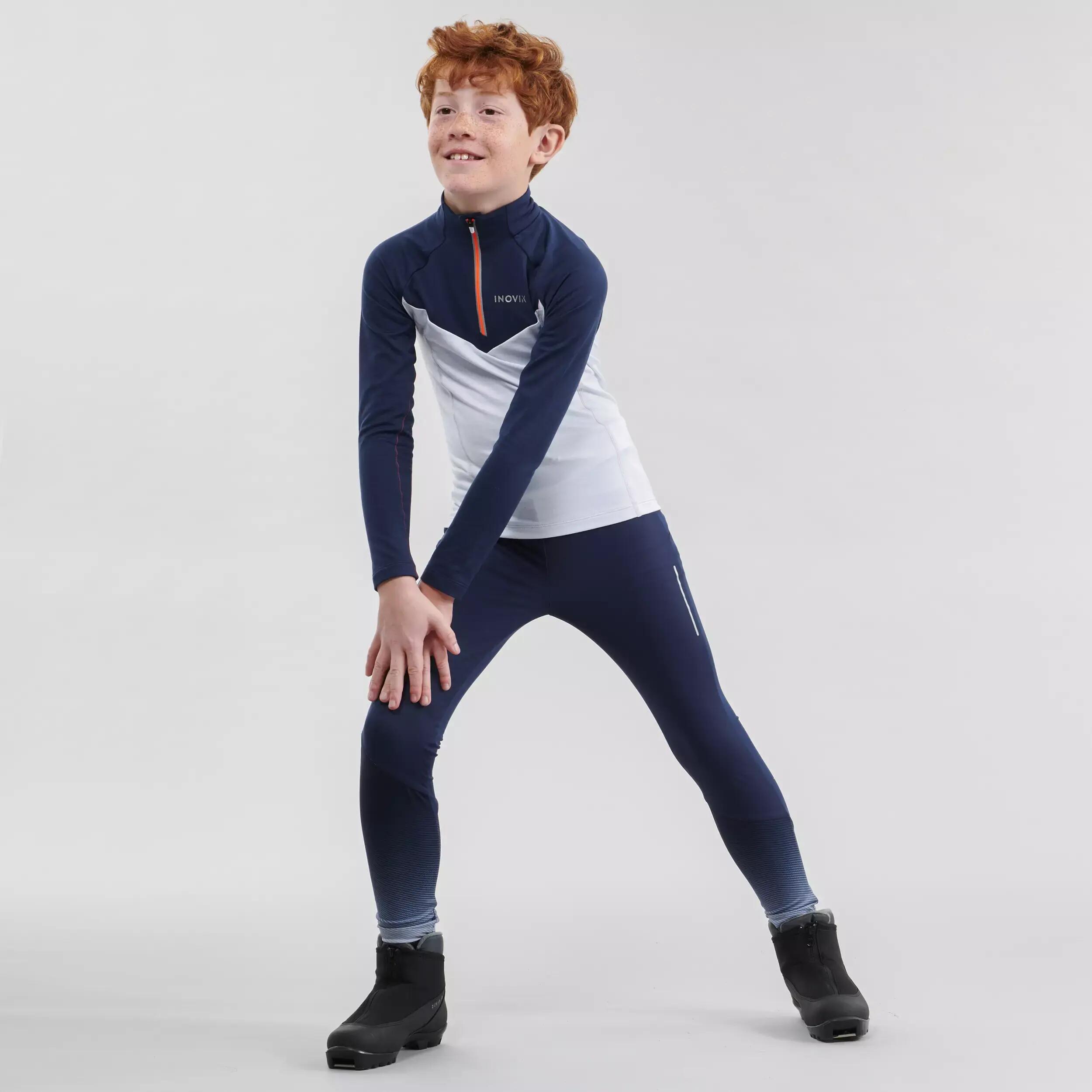 Kids' Cross-Country Ski Tights XC S TIGHT 500 - Blue 2/11