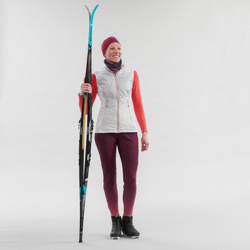 Gilet sans manche de ski de fond blanc - XC S gilet 500 - femme