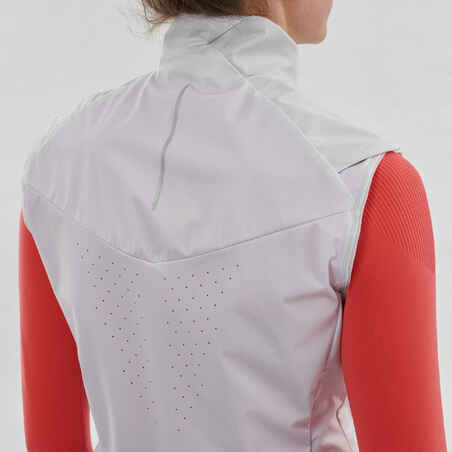 Moteriški lygumų slidinėjimo marškinėliai „500“, balti
