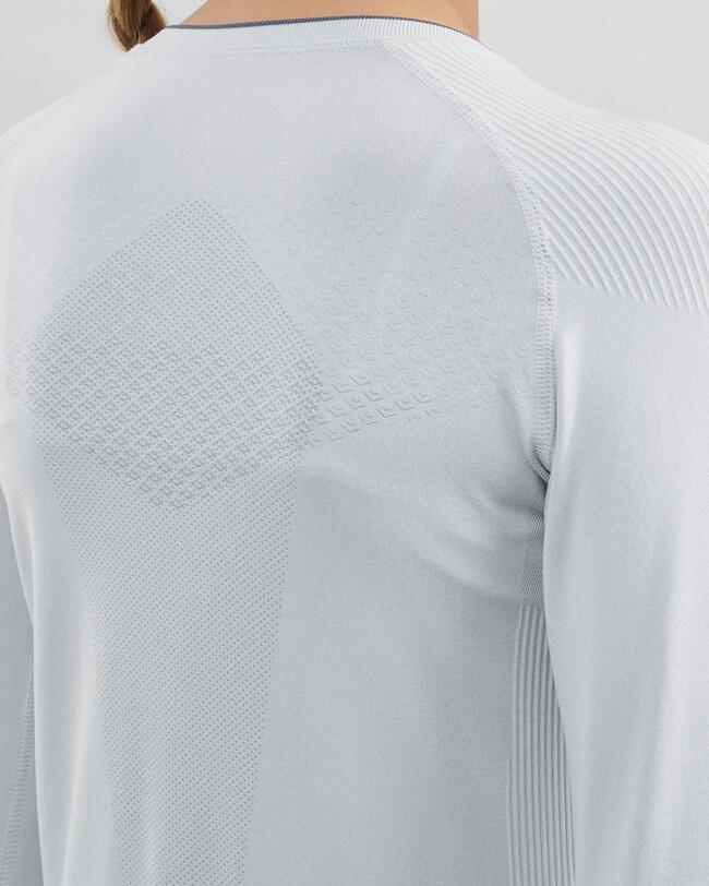 Camisola Térmica de Ski de Fundo Alta Tecnologia Criança XC S UW 500 Cinzento