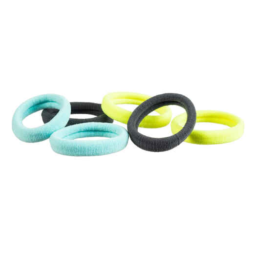 
      Cardio Fitness Training Hair Tie - Grey/Yellow/Blue
  