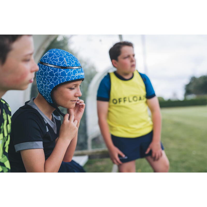 Cască rugby R100 Albastru Copii
