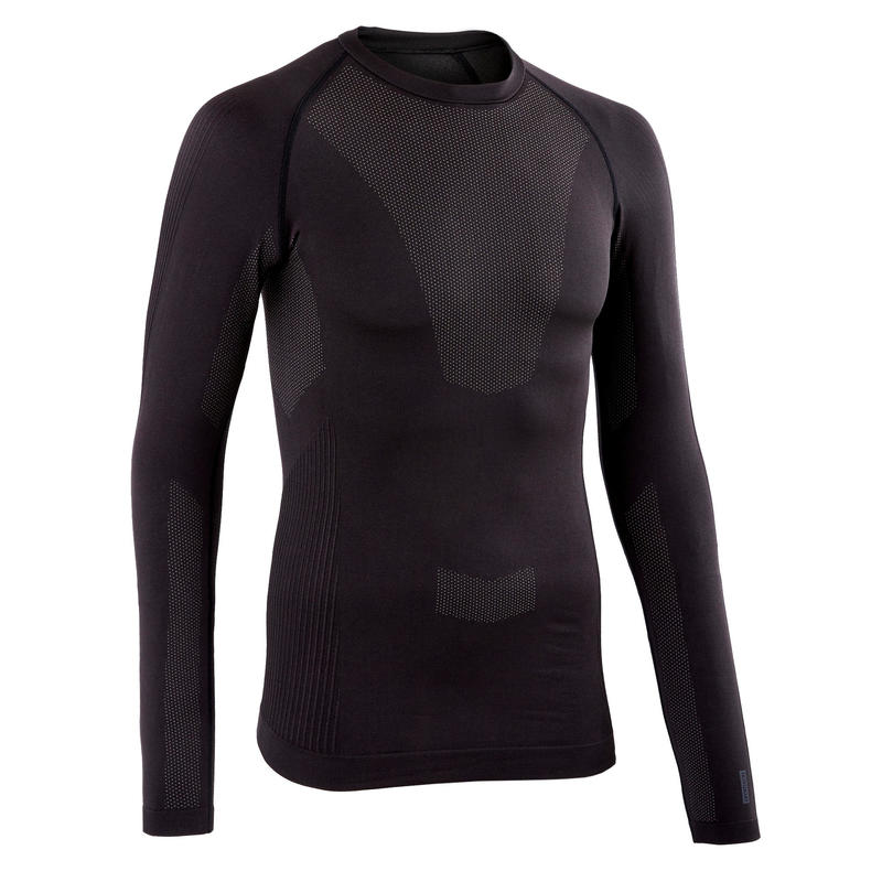 PLAYERA INTERIOR CICLISMO MANGA LARGA RC 500 Negro Decathlon