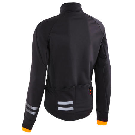 Чоловіча зимова куртка 500 для велоспорту - Чорна