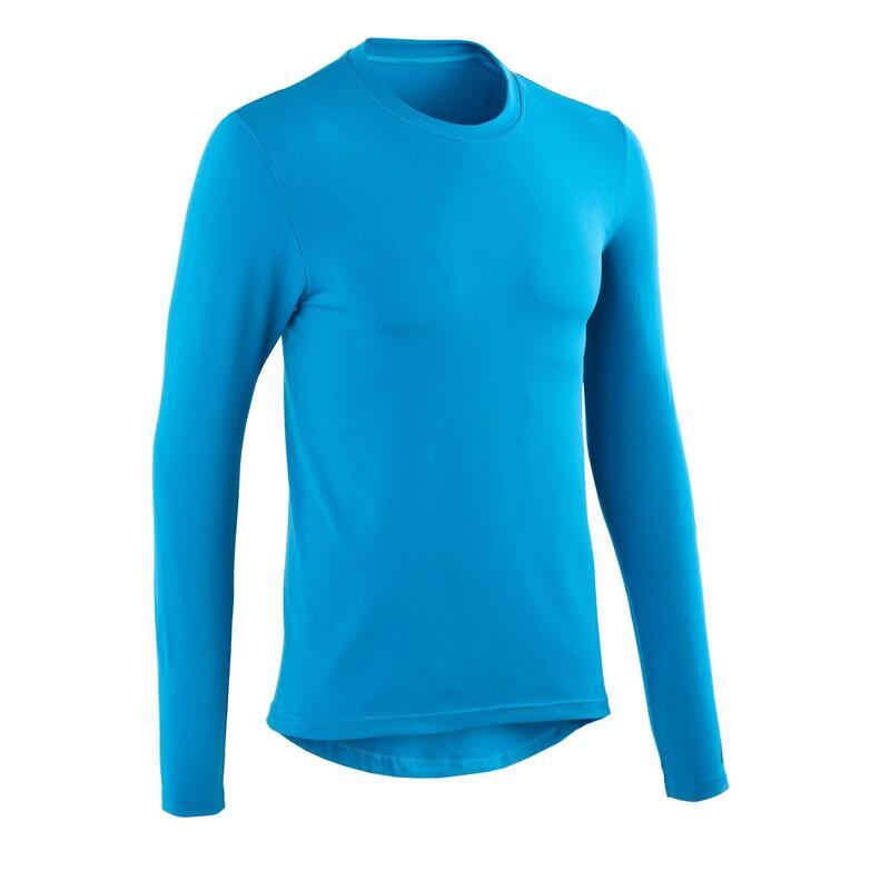 SOUS-VETEMENT ESSENTIAL MANCHES LONGUES VELO BLEU
