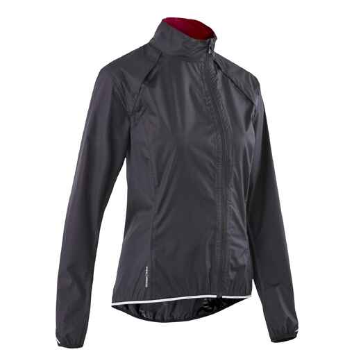 
      CHAQUETA IMPERMEABLE CICLISMO MUJER 500 NEGRO
  