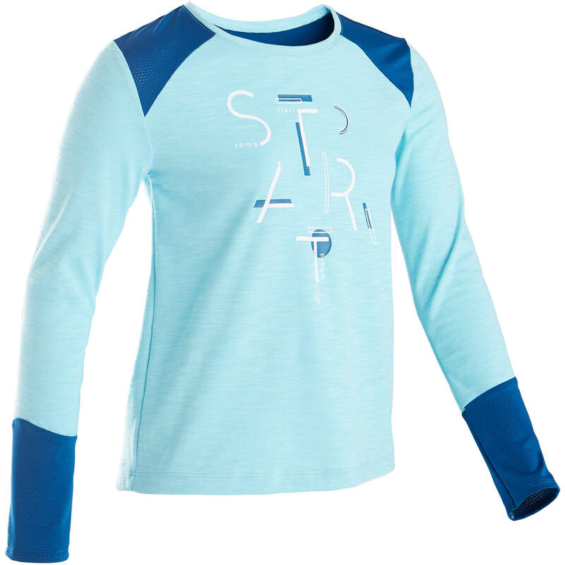 GIRL EDUCATIONAL GYM APPAREL Fitness and Gym - 500 Girls' Breathable T-Shirt DOMYOS - Gym Activewear