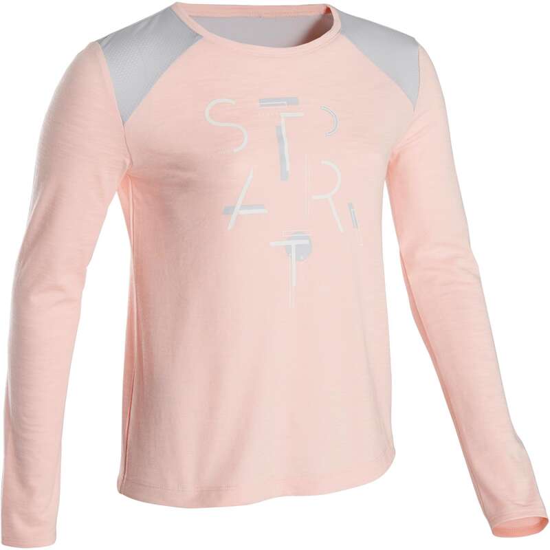 GIRL EDUCATIONAL GYM APPAREL Fitness and Gym - 500 Girls' Breathable T-Shirt DOMYOS - Gym Activewear