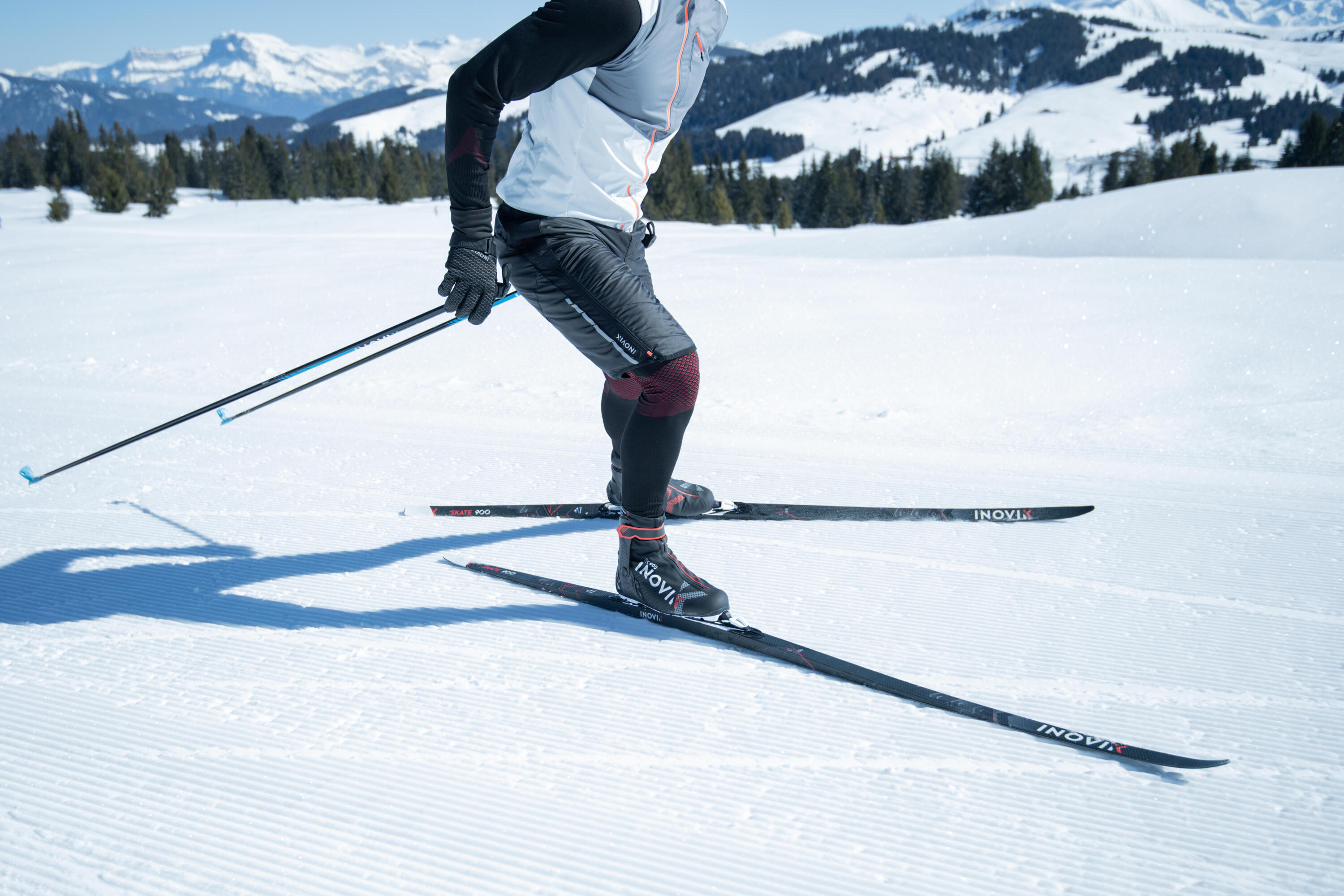Men's Cross-Country Skiing Warm Shorts XC S SHORT 500 - Black 3/8