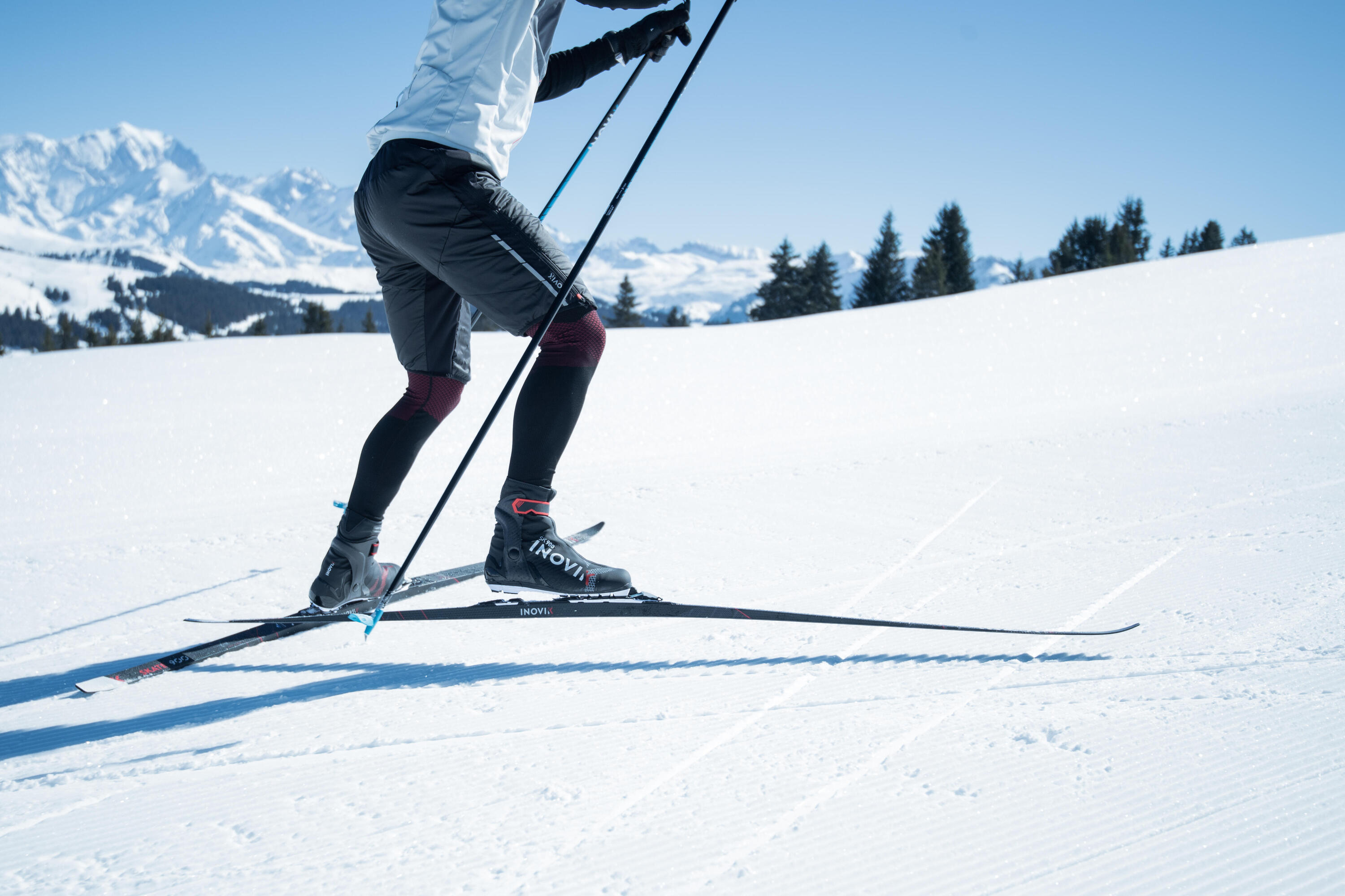 Men's Cross-Country Skiing Warm Shorts XC S SHORT 500 - Black 2/8
