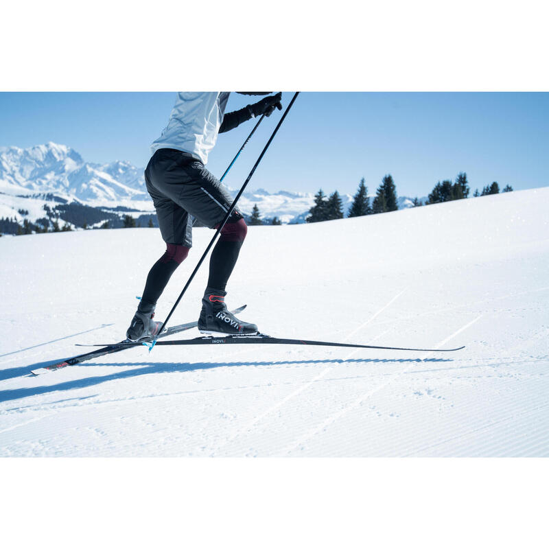 Short chaud de ski de fond noir XC S SHORT 500 - homme