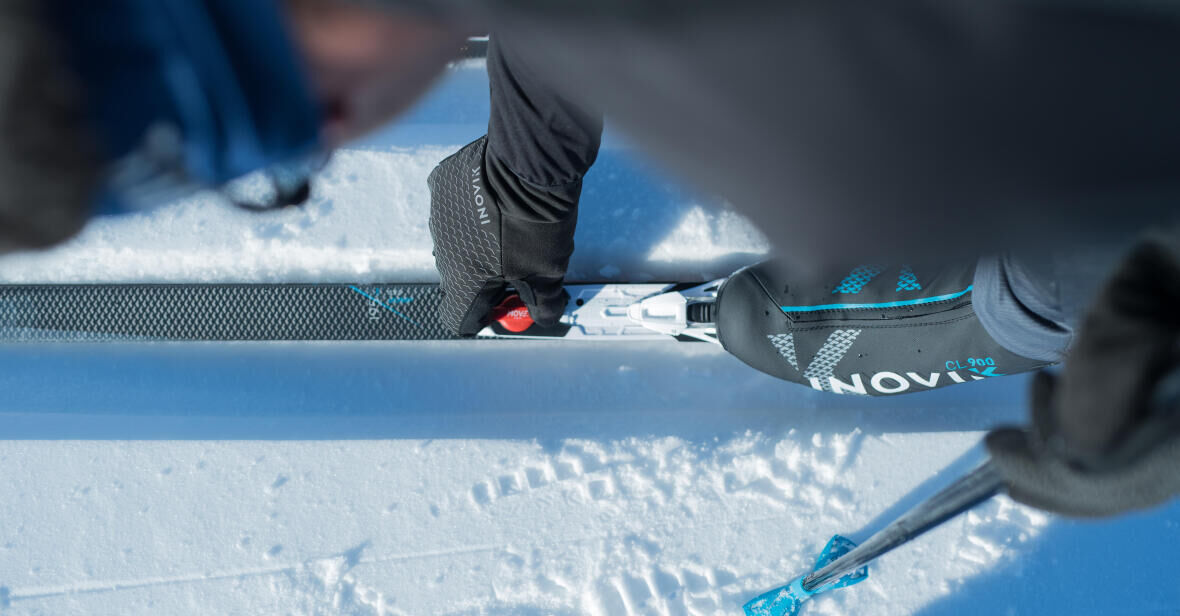 manutenção skis de fundo clássicos de encerar