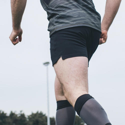 SHORT DE RUGBY R500 HOMME NOIR