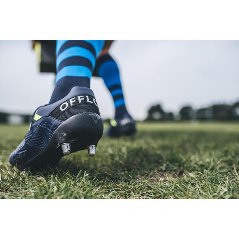 Ghete Rugby Density 500 SG 8 Crampoane Teren Umed Albastru/Galben Bărbați 