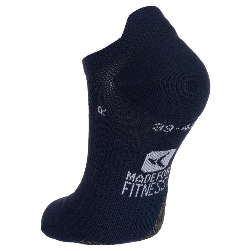 Chaussettes invisibles fitness cardio training x2 bleu