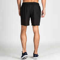 Short fitness pantalón corto chándal Hombre Domyos FST 100 negro