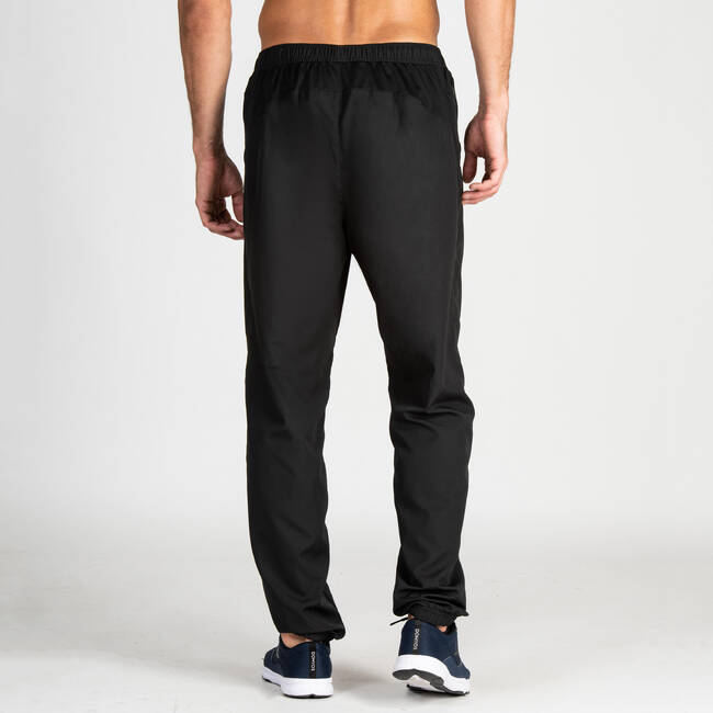 Buy Men Polyester Slim-Fit Gym Track Pants - Black Online
