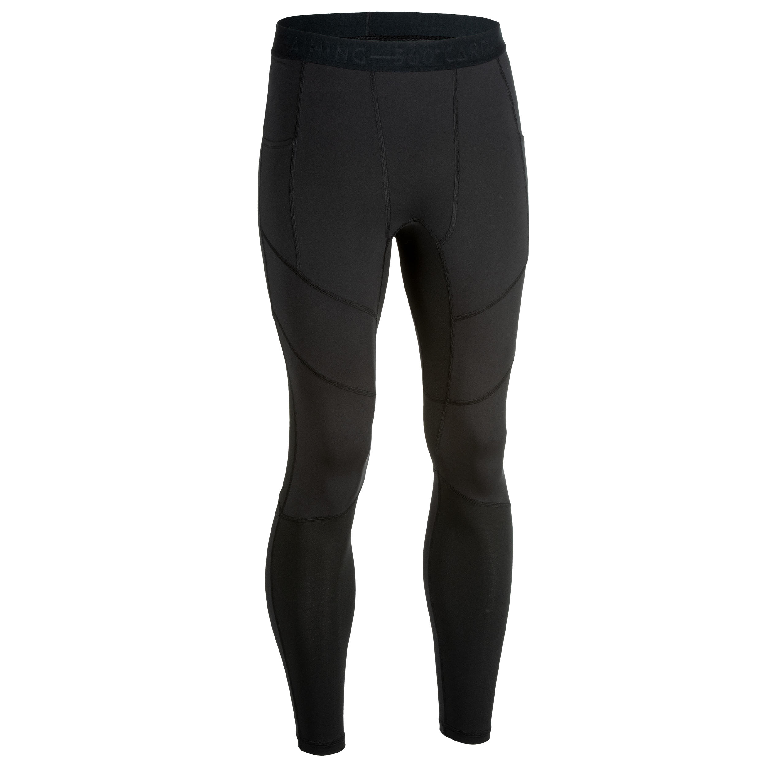 500 FLEG Fitness Cardio Training Leggings - Black - Decathlon
