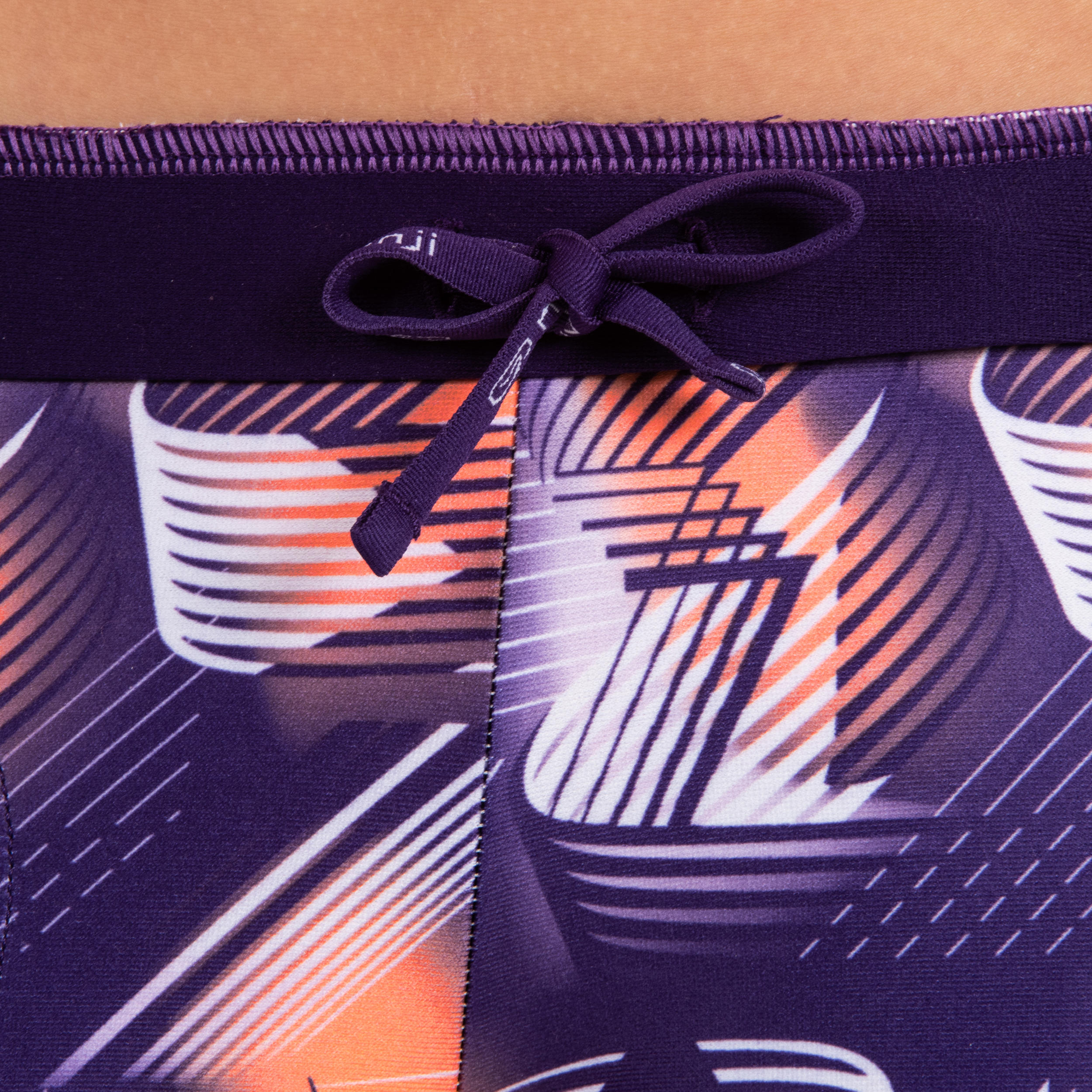 Kids' Athletics Tights AT100 - Purple Print 5/10